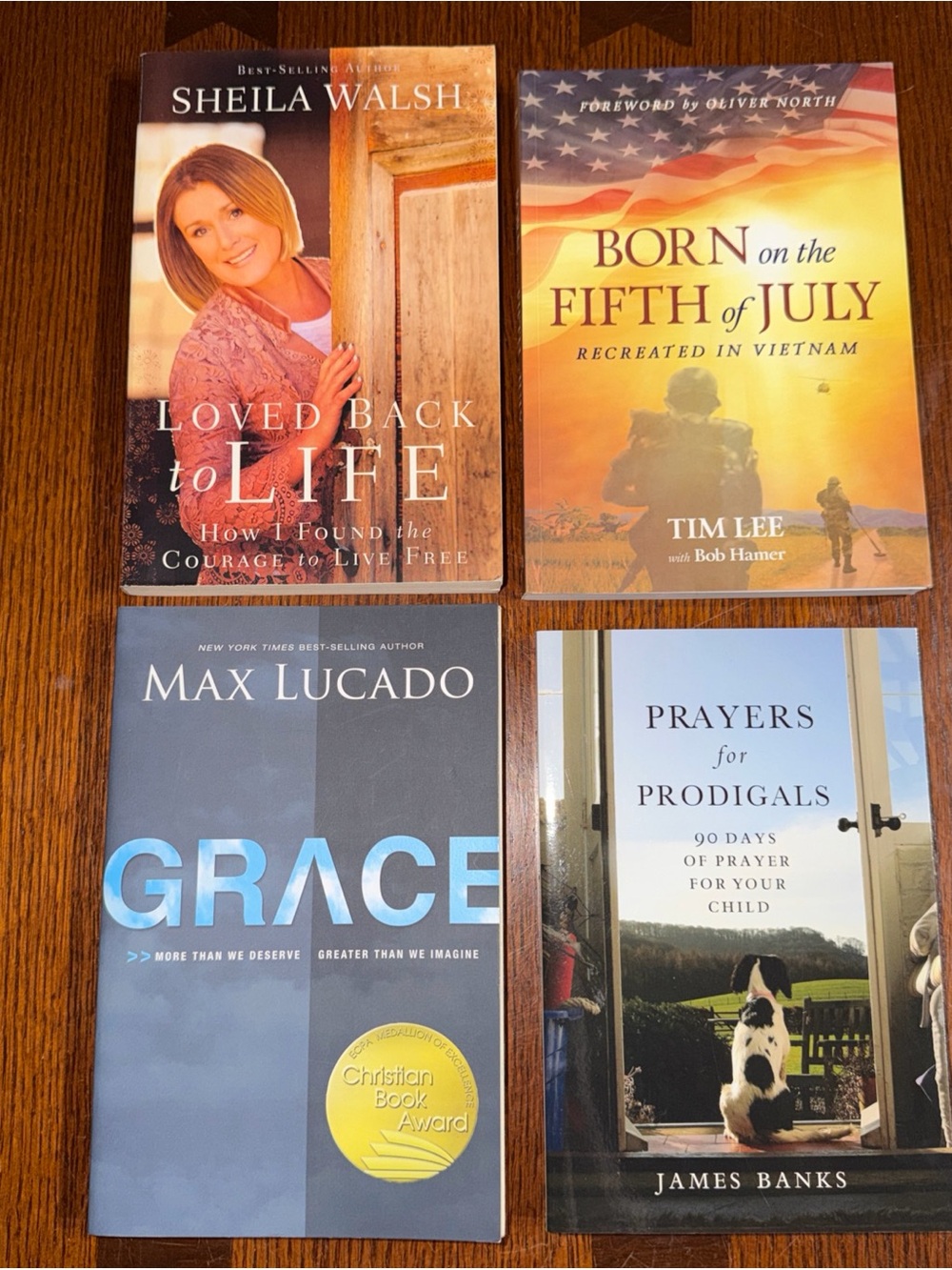 Lot of 4 inspirational Christian Books Paperbacks excellent used condition